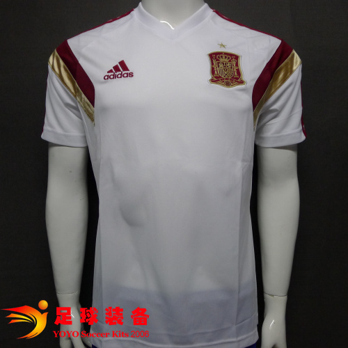 专柜正品ADIDAS 2014世界杯 西班牙白色球员版训练短袖衫