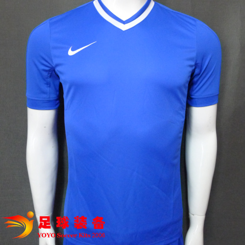 专柜正品NIKE 足球组队蓝色短袖队服