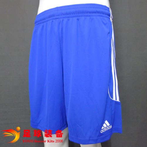 专柜正品ADIDAS 2014足球蓝色组队短裤