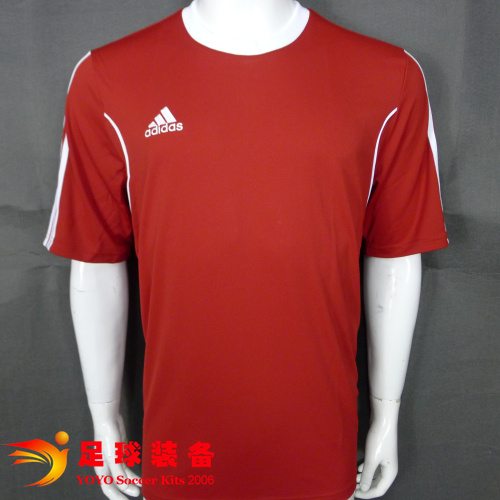 专柜正品 ADIDAS 2014 基础版红色组队光板足球服