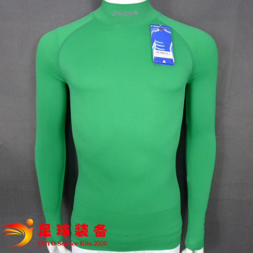 专柜正品JOMA 高领冬季PRO 绿色足球长袖紧身衣