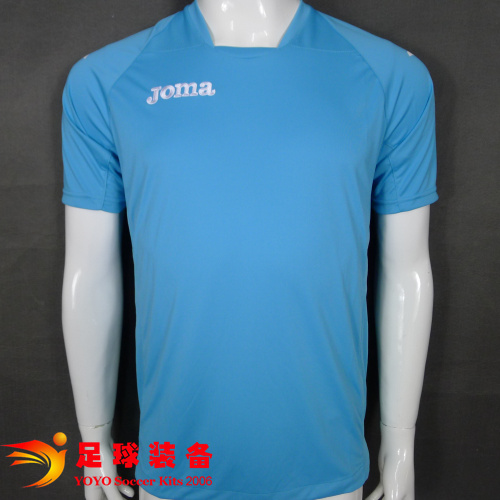  专柜正品JOMA 2014-15中高端 水湖蓝色足球组队上衣