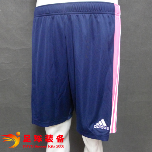专柜正品ADIDAS VOLZO15 SHTSWB蓝粉色 足球组队比赛短裤