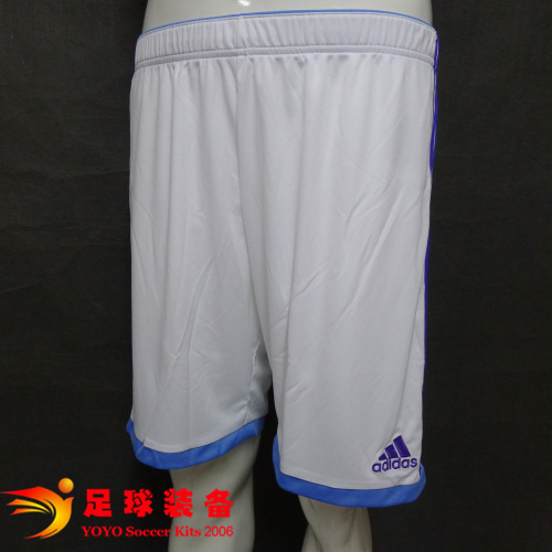 专柜正品ADIDAS VOLZO15 SHTSWB白蓝色 足球组队比赛短裤