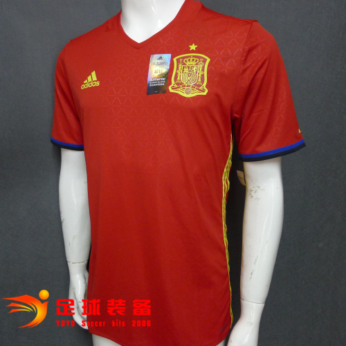 （特价）专柜正品ADIDAS 2016欧洲杯西班牙主场球员版短袖队服