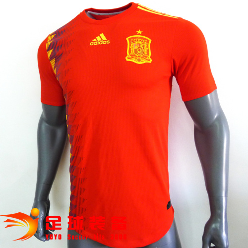 专柜正品ADIDAS 2018世界杯 西班牙主场 球员版 比赛短袖球衣