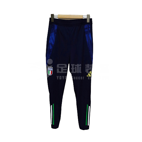 专柜正品ADIDAS 意大利队2024欧洲杯足球男子成人运动训练收腿长裤