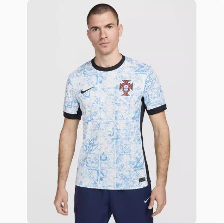 专柜正品NIKE 葡萄牙2024欧洲杯客场球迷版男子成人短袖球衣