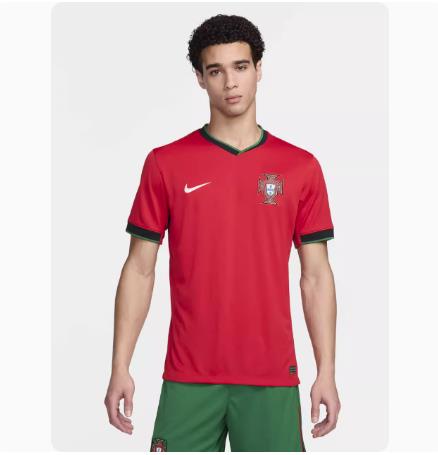 专柜正品NIKE 葡萄牙2024欧洲杯主场球迷版男子成人短袖球衣